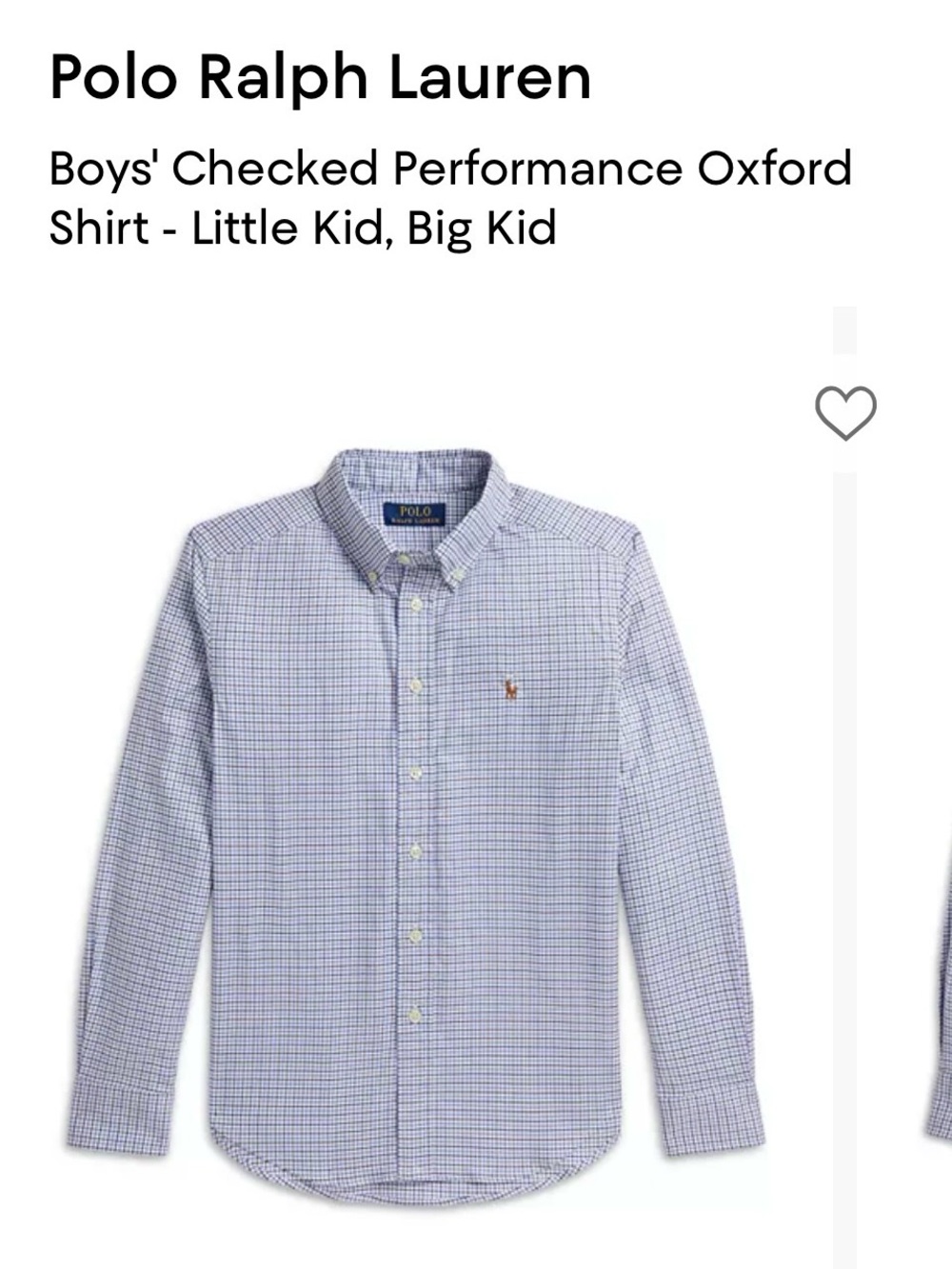 Polo by Ralph Lauren Light Blue & White Checked Button-Down Shirt